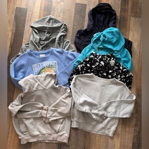 Girls size 8 sweatshirt bundle